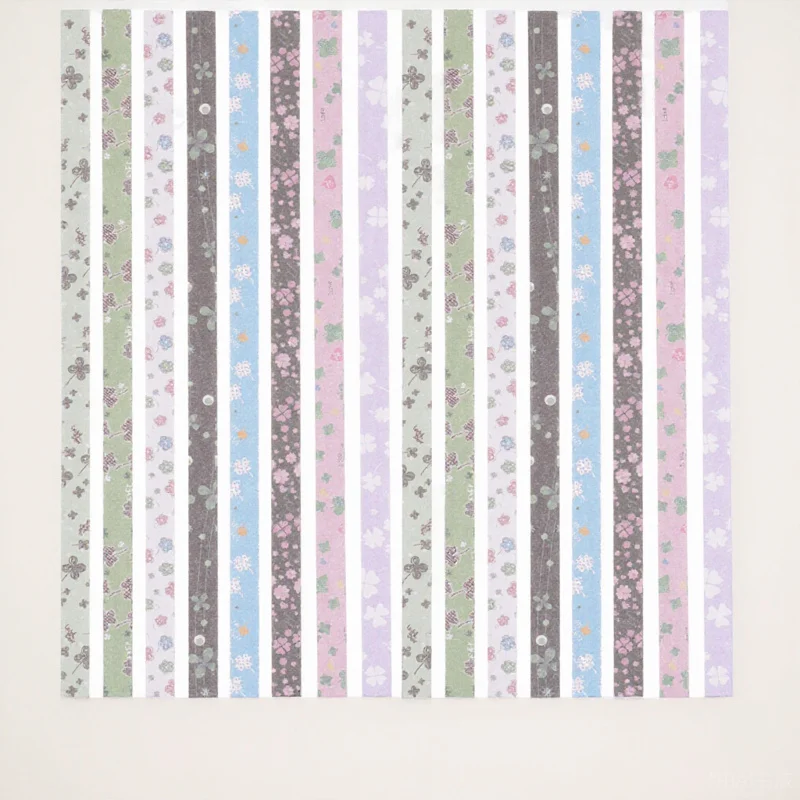 

540Pcs Origami Star Paper Strips Four Leaf Pattern Colored DIY Paper for Crafting Education Party Favors