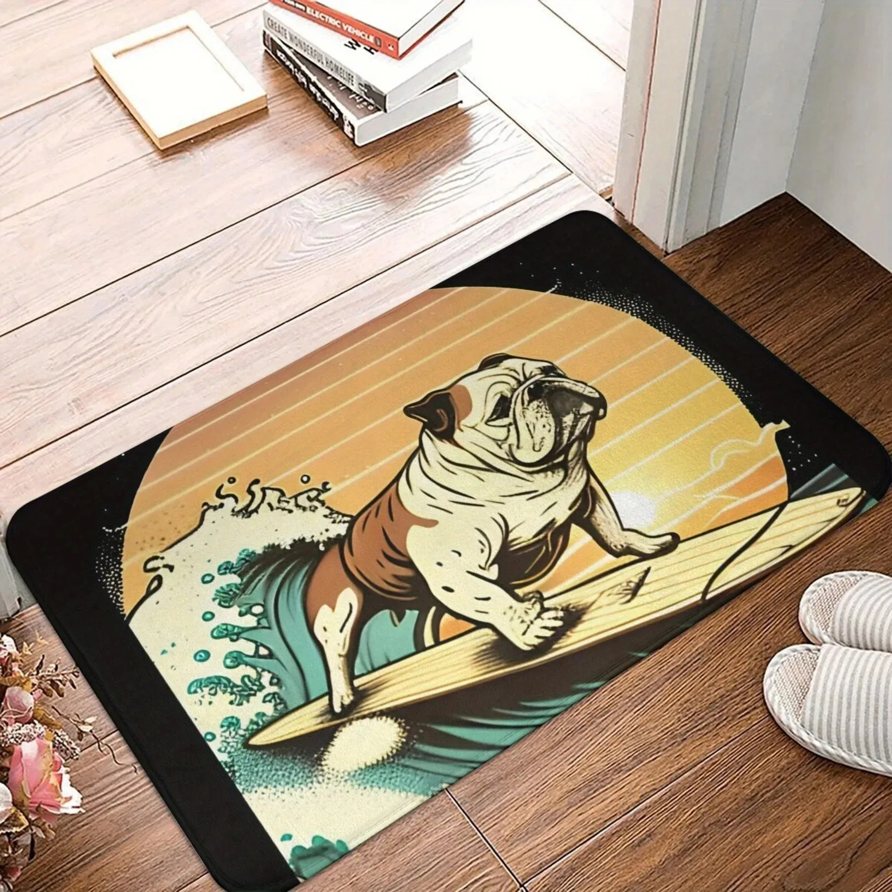 

1PC Cartoon dog pattern Door Mats Kitchen Rugs Non-Slip Pop design Bathroom Rugs Bath Mat Carpet for Home Sink Laundry Decor