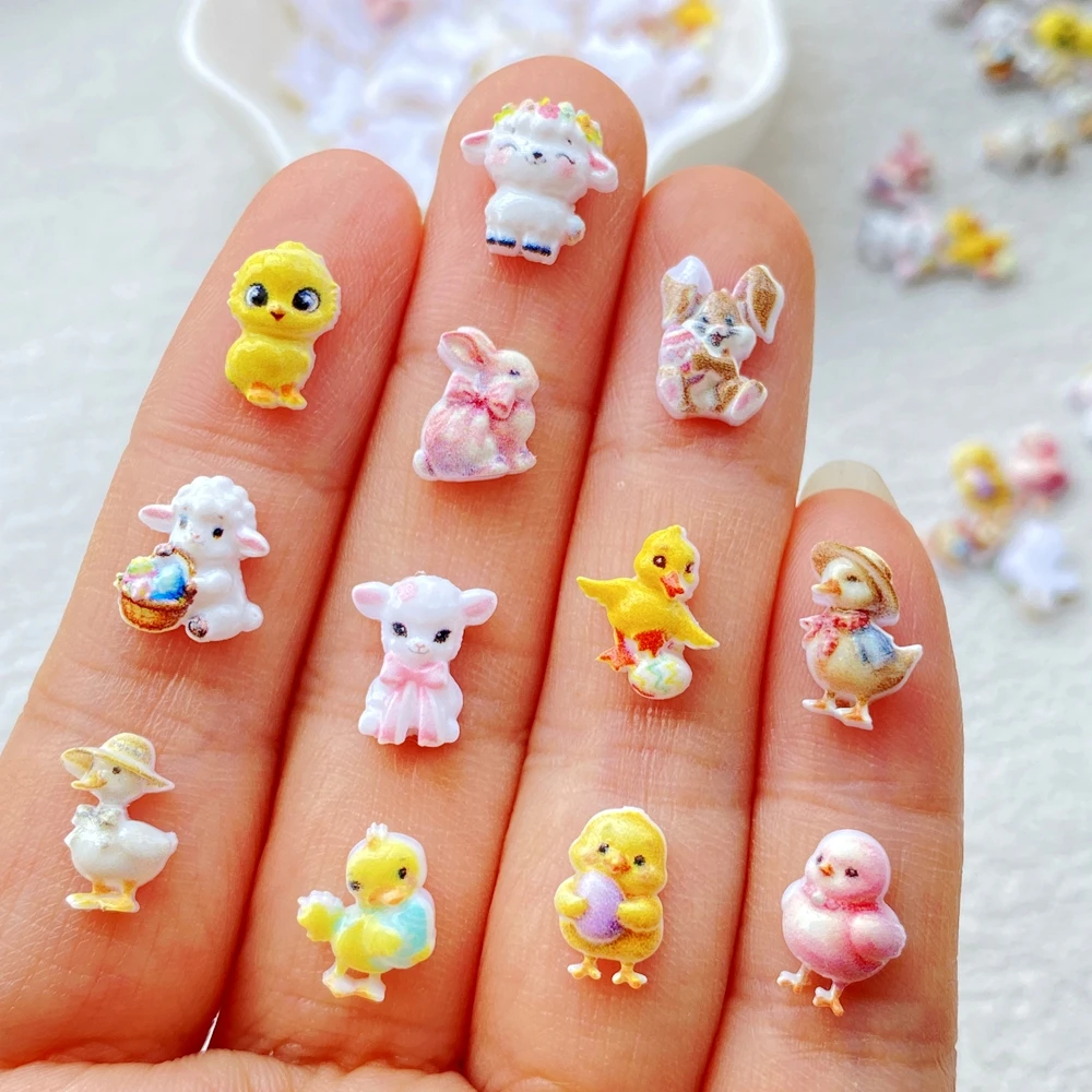 Nail Art Motif - 50pcs Resin Cute Mini Cartoon Small