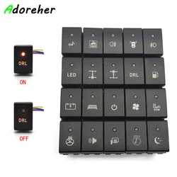 For Suzuki Jimny 2007 - 2015 Orange Light Car Light Rear Diff BSM Spotlight Switch Button with Connection Wire