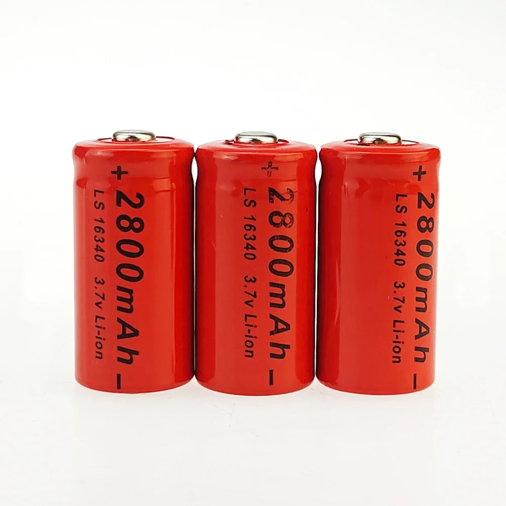 2024 New Li-ion 16340 Battery CR123A Rechargeable Batteriy 3.7V 2800mAh CR123 for Laser Pen LED Flashlight Cell