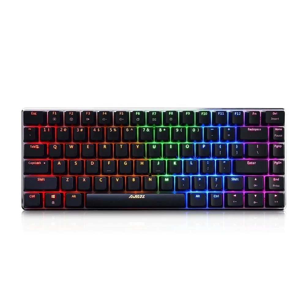 Ajazz AK33 Anti - Ghosting Compact 82 Keys Backlit Pc Mechanical Keyboard Gaming for Gamer