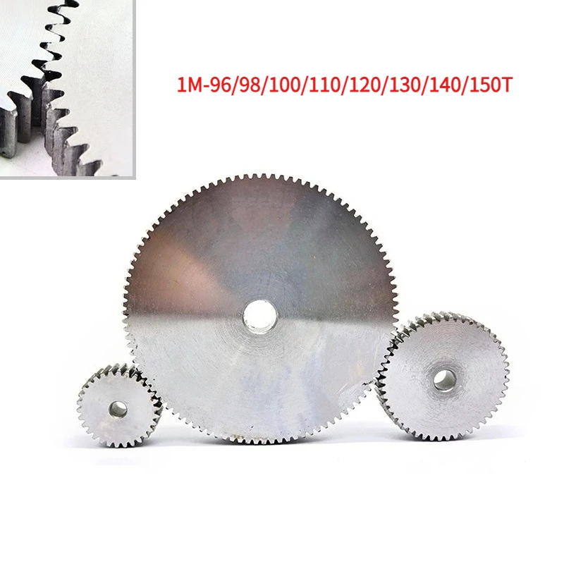 1 Piece Cylindrical Gear 1M-96/98/100/110/120/130/140/150T 45# Carbon Steel Material Metal Gear For Transmission Accessories