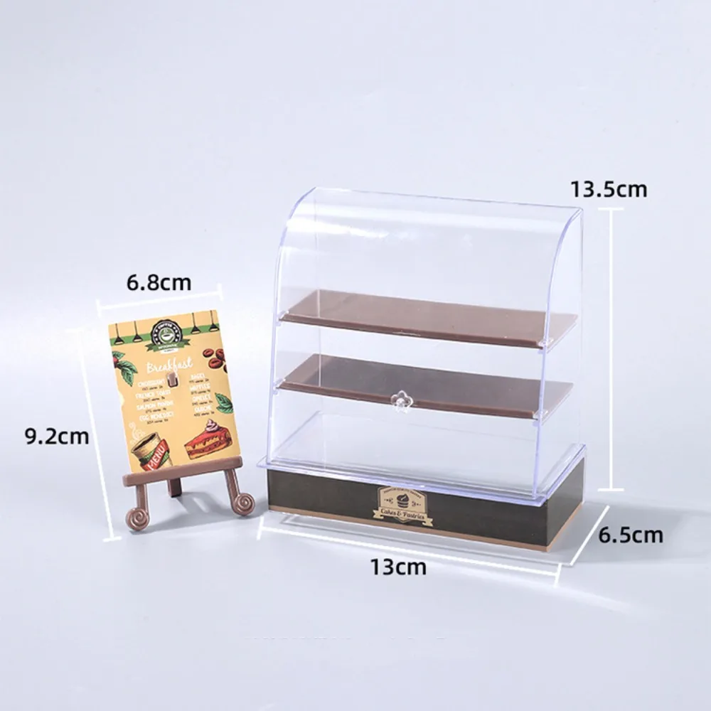 Miniatur skala 1:12 casing roti Model furnitur rumah boneka wadah kue Mini warna-warni makanan Mini Stan roti aksesori DIY