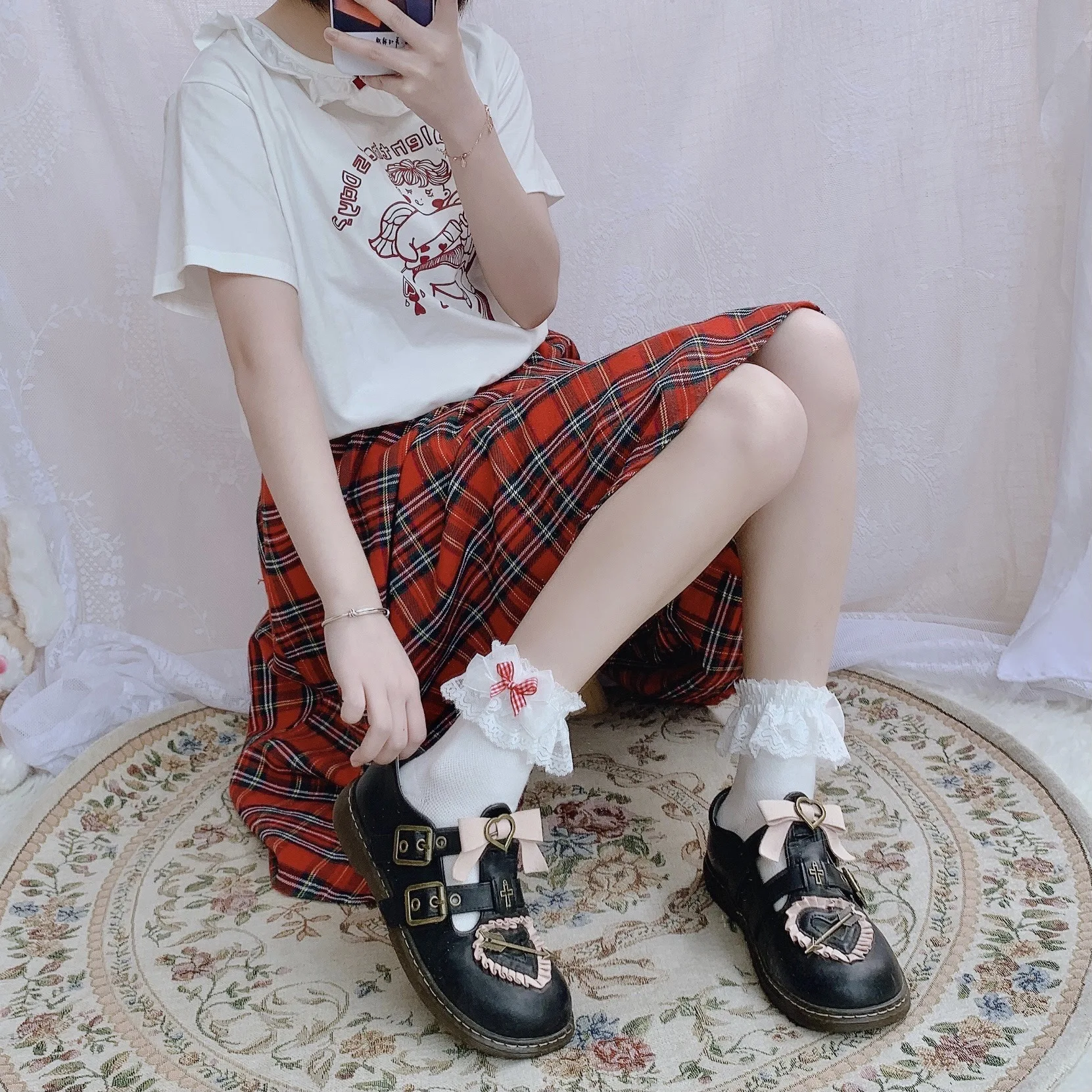 5 أزواج الجوارب النسائية البكر جميل لوليتا الدانتيل جورب قصير الصيف لطيف الحلو كشكش الانحناء القطن جورب الأميرة Kawaii تنفس