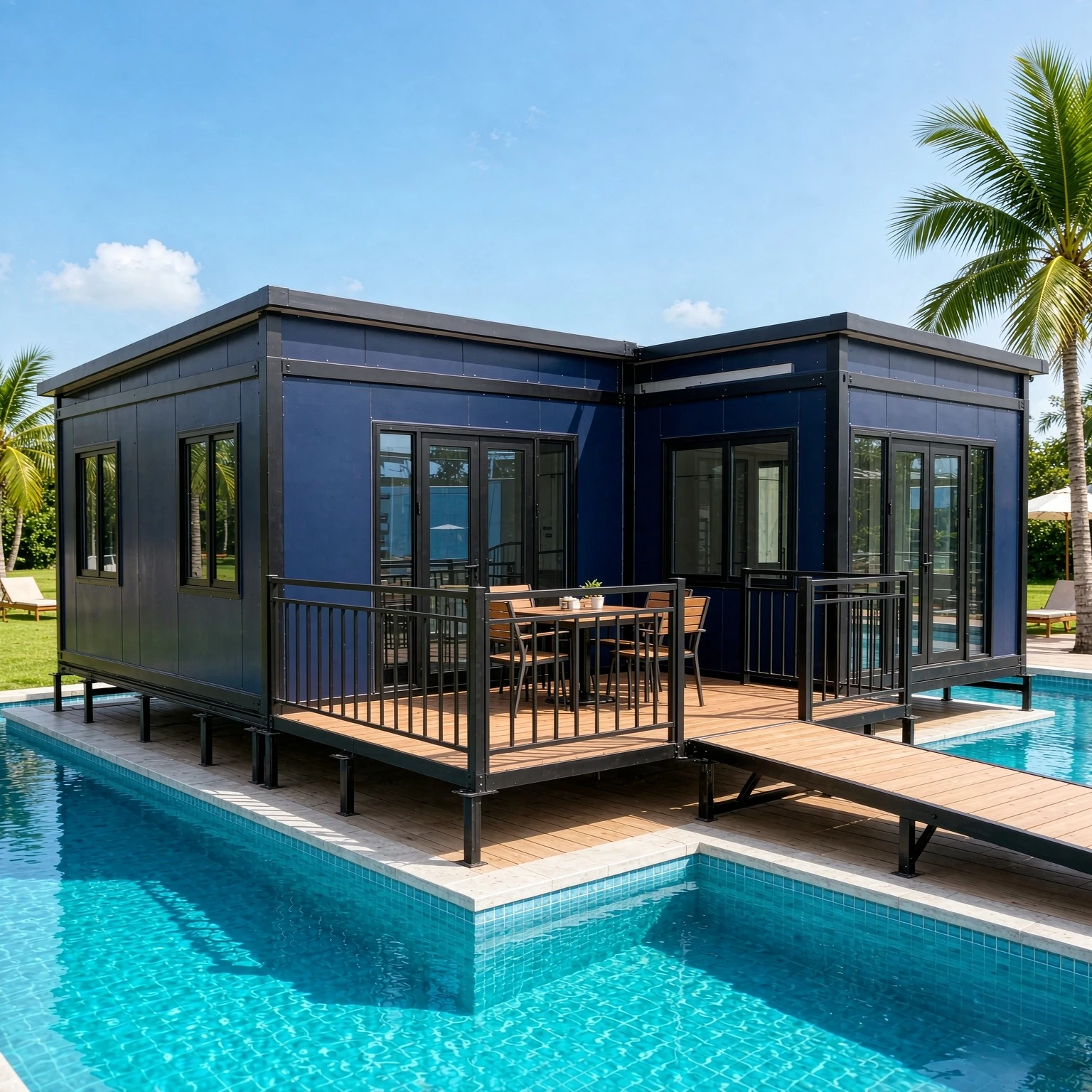Prefab Tiny Home Prefab Modular Home 20ft Expandable Folding Container House With Full Kitchen Bathroom For Backyard Granny Flat