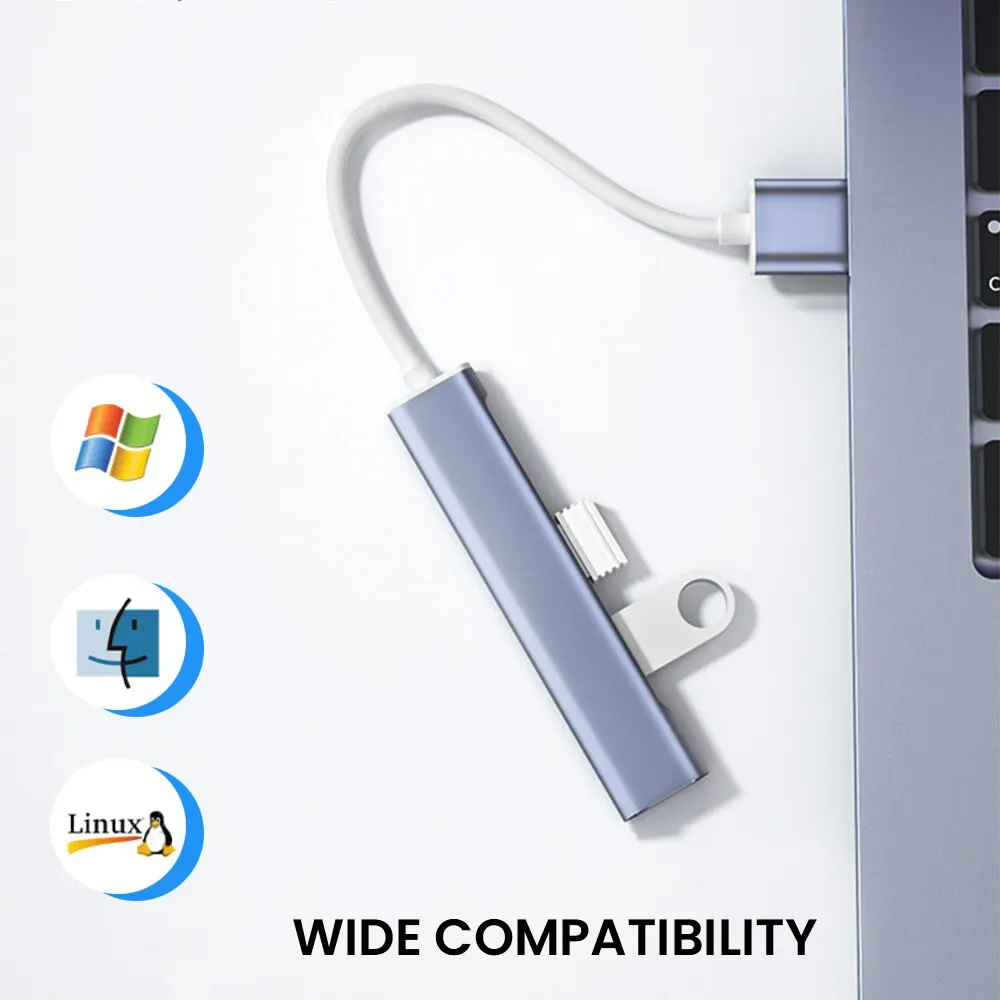 3.0 USB 2.0 Portable USB USB 4-in-1 Hub USB to USB Expander Fast Data Transfer 4-Port USB Hub for PC Printer Mouse