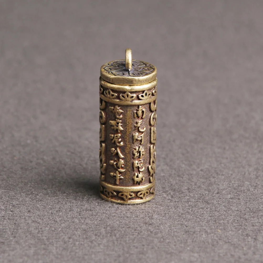 

2pcs Pendant Decoration Vintage DIY Scripture Brass Keychain Pendants Small Crafts Decorative Durable Non-fading Jewelry