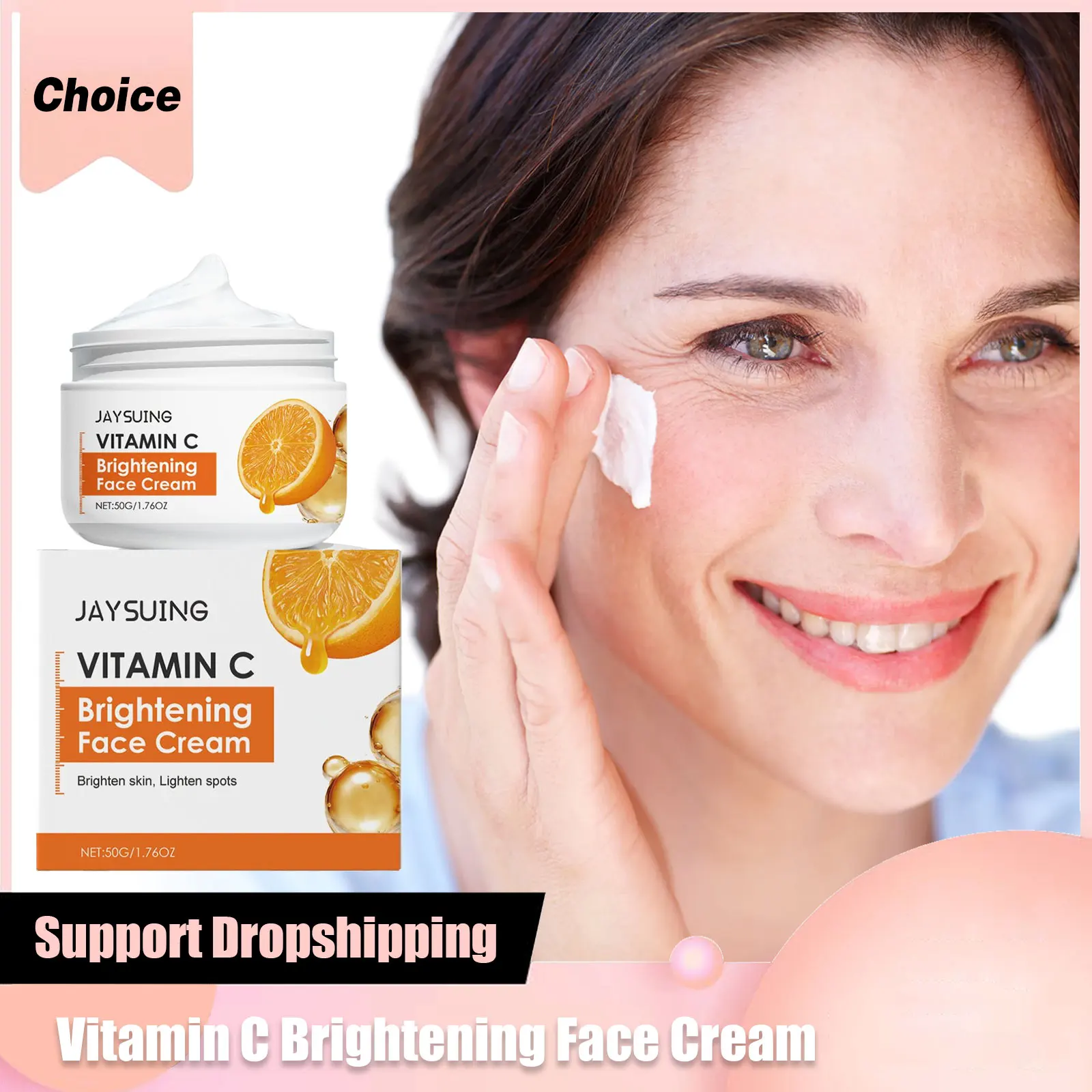 

Vitamin C Face Cream Improve Dullness Lightening Anti-Wrinkle Firming Fine Lines Moisturizing Refreshing Brightening Skin Care