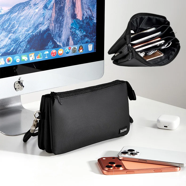 Durable 900D Oxford Crossbody Phone Storage Bag Splash-Proof Wear-Resistant Organizer Pouch for Daily Travel Pouch for Phones