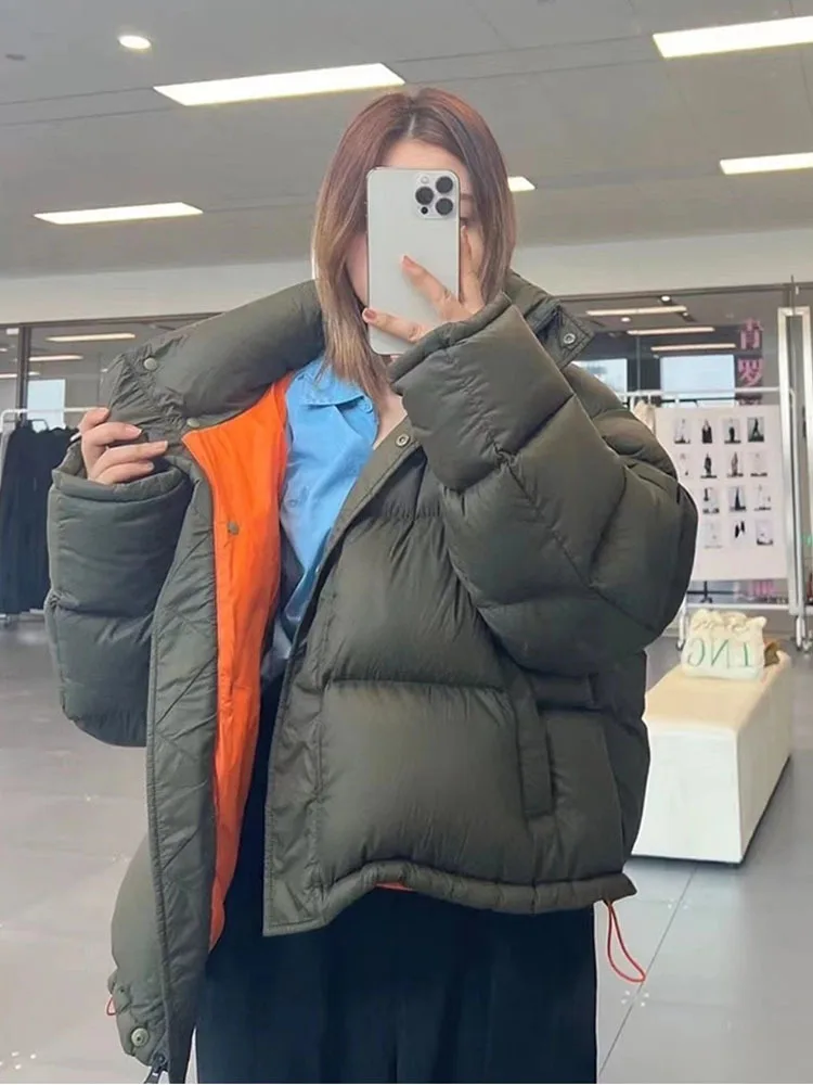 Puffer down Jacket 2023 Autumn Winter New Korean Style White Duck down Bread down Jacket Women