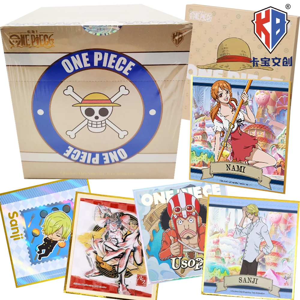 

Genuine Kabao One Piece Collection Cards Color Paper Series Anime Character Exquisite Design Rare Limited Cards Child Xmas Gift