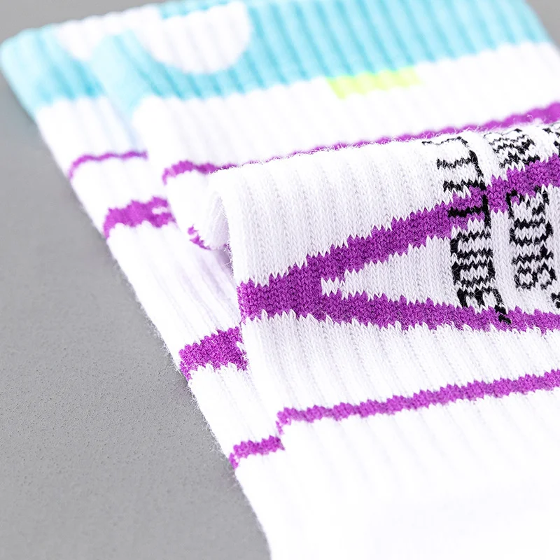 3 Paare/Box Socken Herren Neue Herbstmode signiert gemeinsam Skateboard Sport Weiß/Schwarz Trend Hip Hop Liebhaber Baumwollsocken – Detail 18
