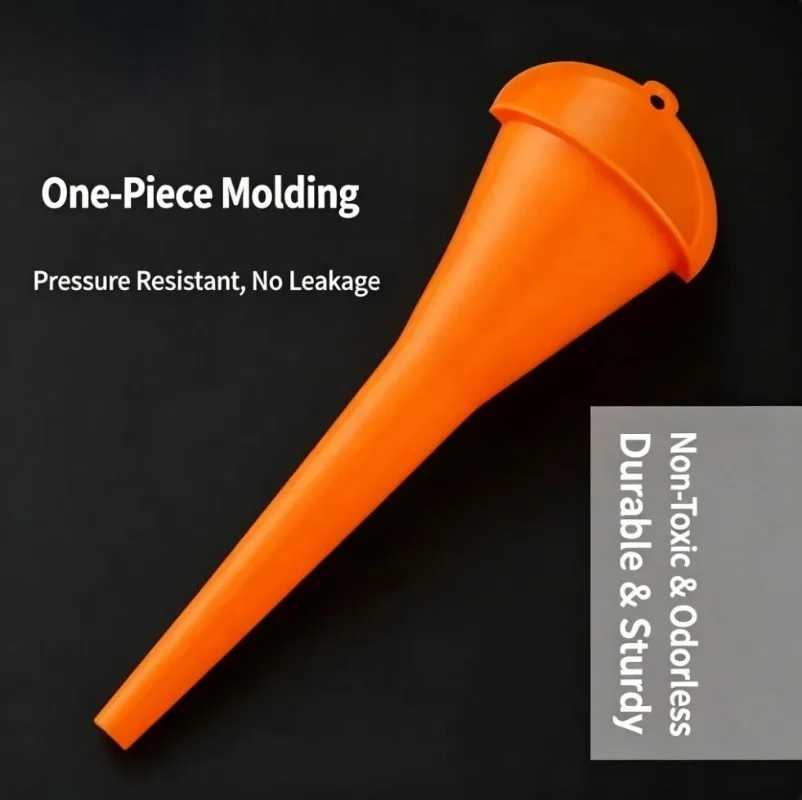 Hands-Free Long Nozzle Funnel for Refueling, Special Plastic Large Funnel for Adding Engine Oil, Fuel Additives & Motorcycles