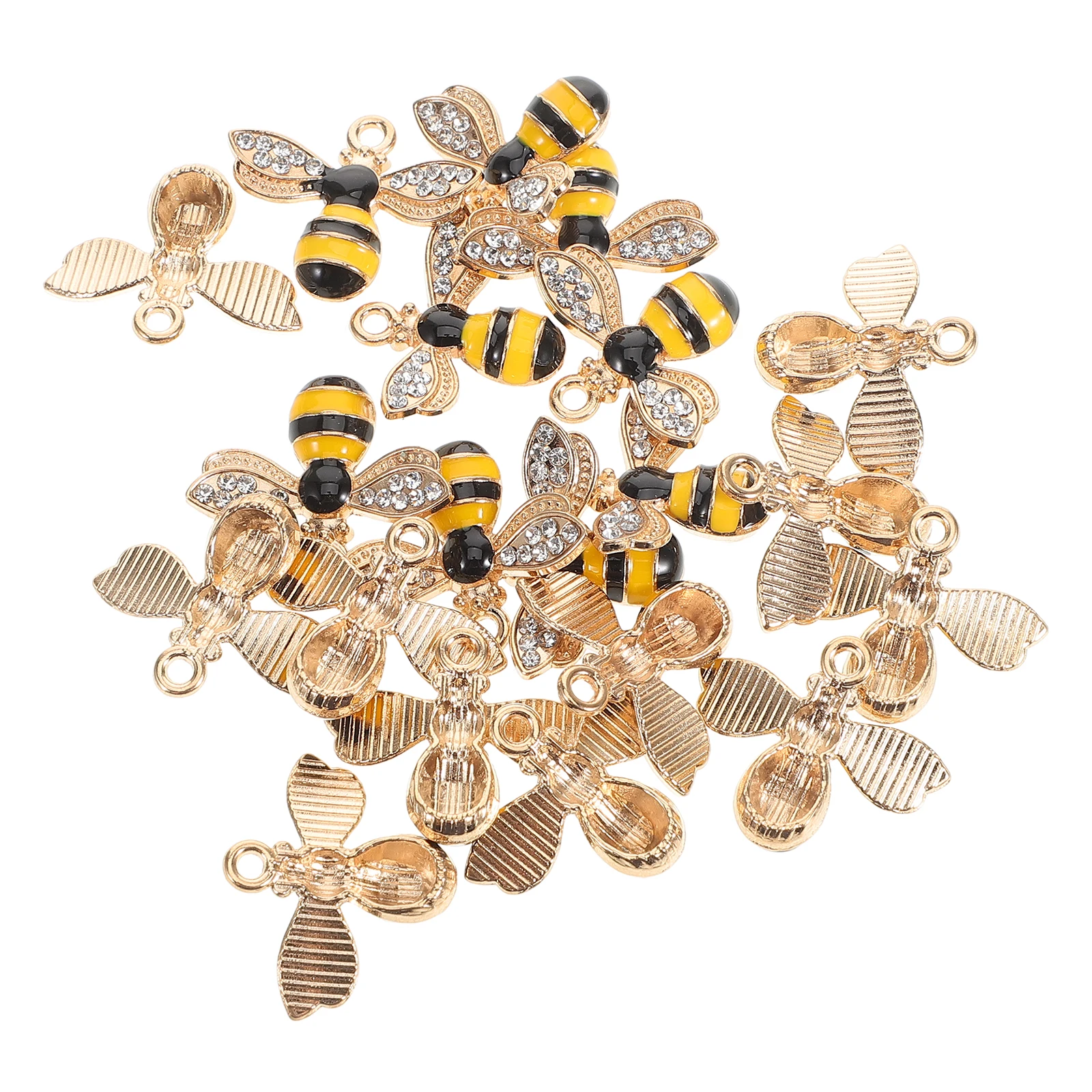 

20pcs Bee Charms For Diy Pendant Necklace Charms Alloy Jewelry Beads for DIY Crafts Accessories Making Supplies