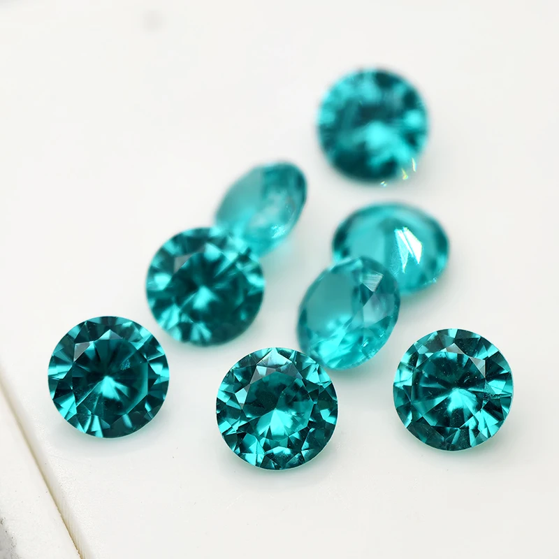 

Paraiba Small Sizes Round cut Yttrium Aluminium Garnet Loose Gemstones Lab Diamonds Synthetic Gemstone YAG for Jewelry Making