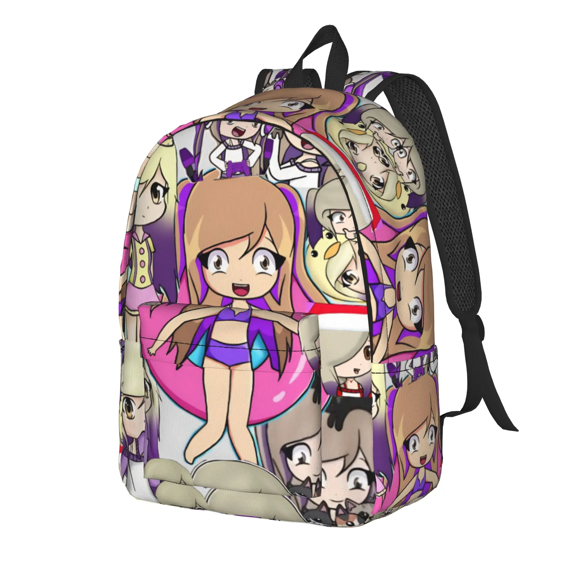 Dense Real Mix Collage Lyna Vallejos  Backpack for Men Women Cool Student Daypack  Laptop Computer Shoulder Bag with Pocket