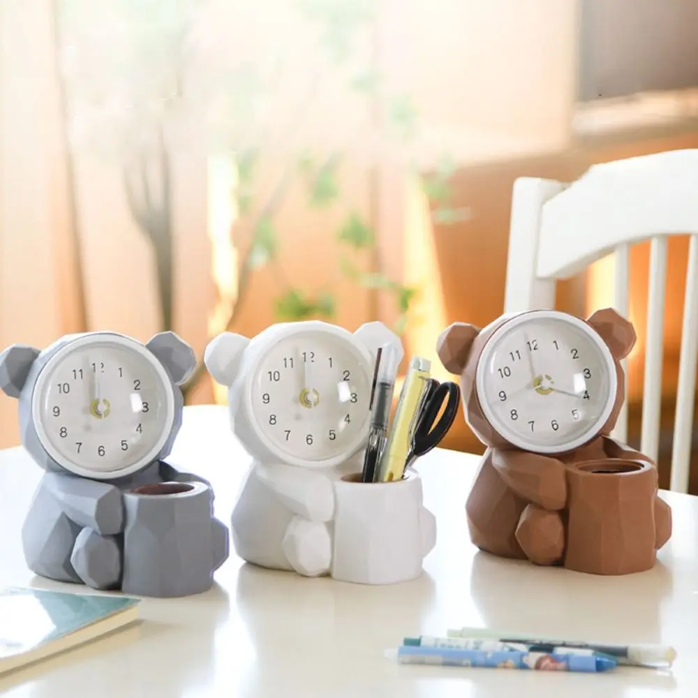 

Прочный многофункциональный настольный держатель для ручек, минималистичный многоцелевой будильник, милый мультяшный копилка для офиса