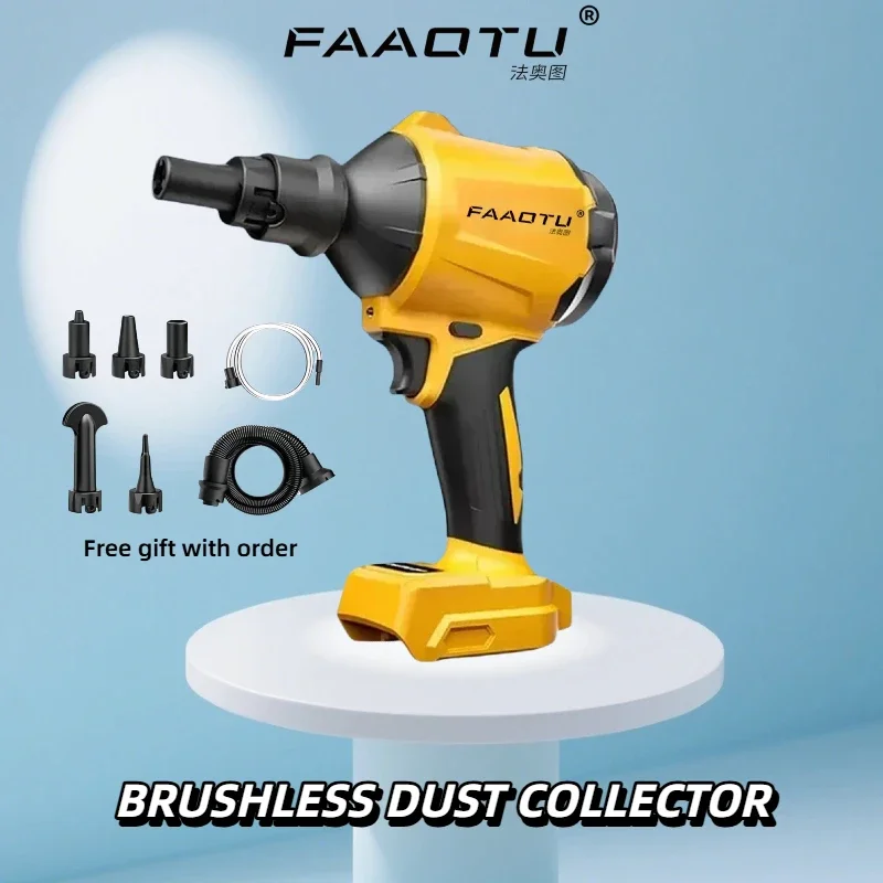 

FAAOTU Brushless Cordless Air Dust Removal Gun - Multi-Functional Nozzle Equipped Bare Tool Compatible with DeWalt Battery