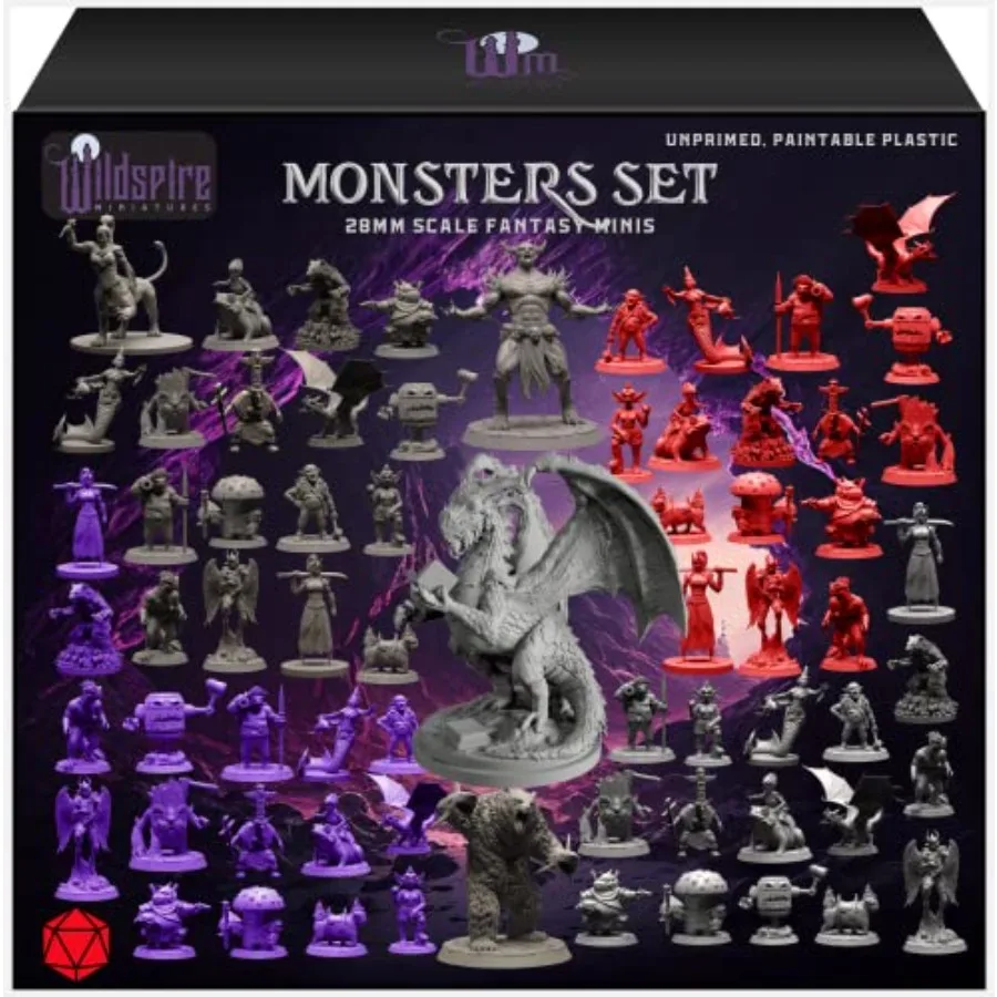 Fantasy Monsters Bookish Dragon DND Miniatures