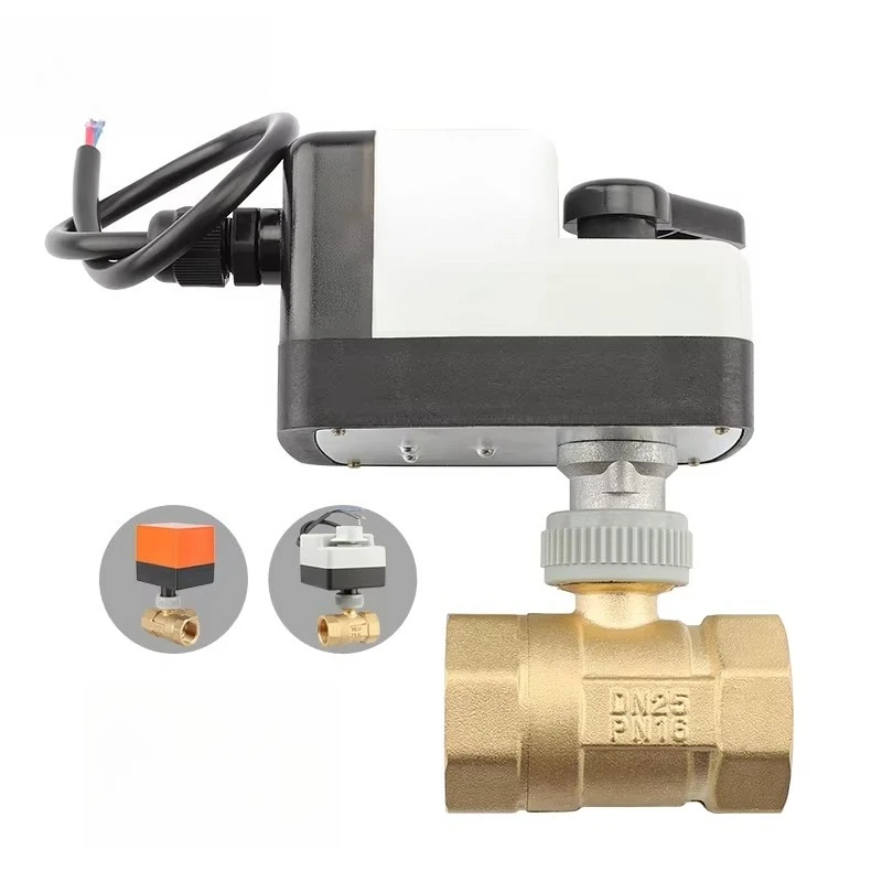 Micro Switch Drive Control Micro Motor Electric Water Ball Cycling AC220V/AC24V Room Temperature Household DN25 2-Way Valve