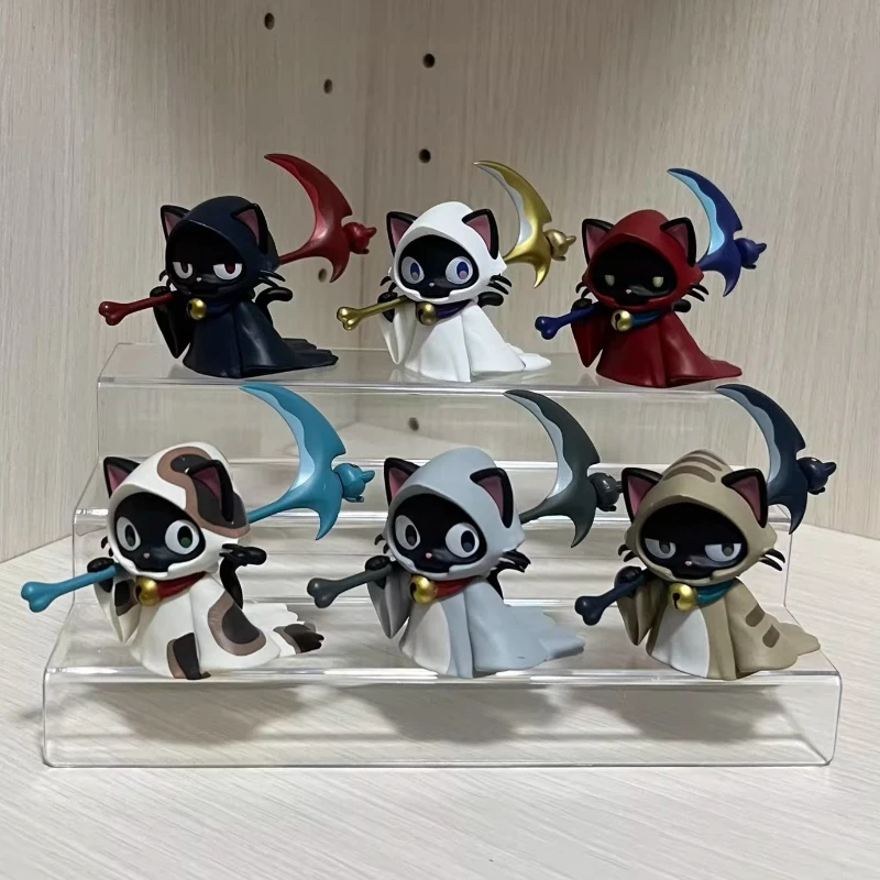 

Подлинная милая кошка с косой, слепая коробка, игрушки, милый ситцевый кот, накидка, фигурка кота, настольная коллекция, украшения, подарки для детей