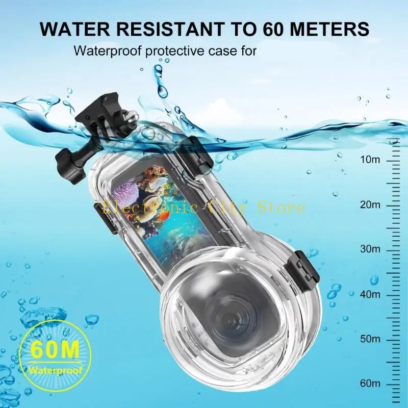 

Waterproof Protective Shell For 360 Sports Cameras 60m Depth Resistance HU8D