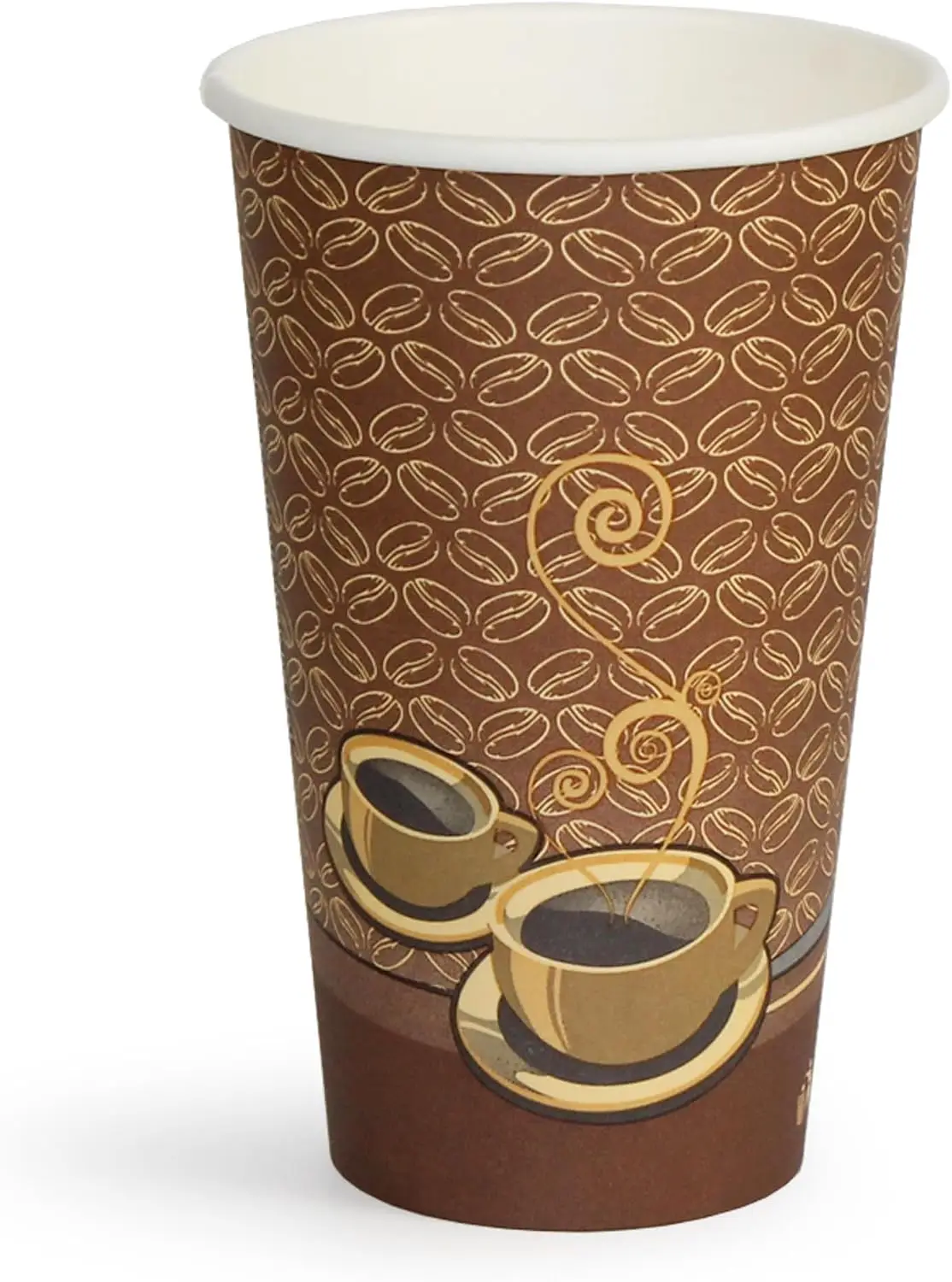 50 Pack 12oz Disposable Paper To-Go Cups Leak Resistant For Espresso Coffee Tea Hot Chocolate Cafe Home Catering Camping Picnic Beach RV Road Trip Outdoor Gathering