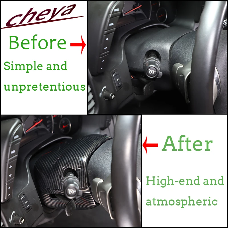 لشروليه كورفيت C6 ZR1 Z06 2005-2013 ABS البلاستيك عجلة القيادة عمود التوجيه قاعدة غطاء ملصق مزخرفة الملحقات