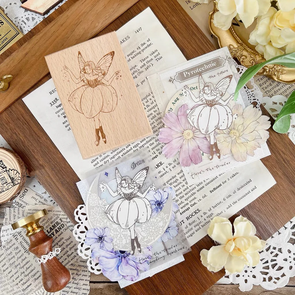 Fairy Elf Meisje Houten Stempel Voor Plan Diy Scrapbooking Fotoalbum Kaart Maken