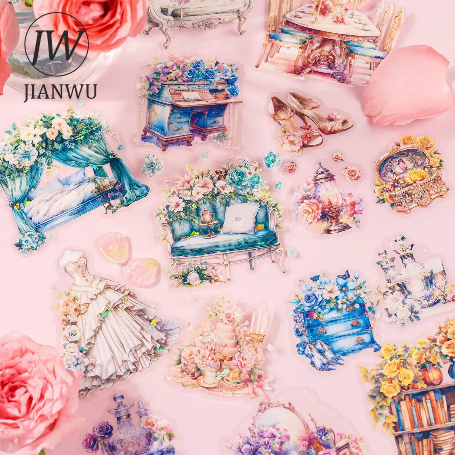 JIANWU, 10 листов, серия Life Hall для девочек, винтажная оболочка, светильник, материал, Декор, стикер для домашних животных, креативный, сделай сам, журнал, коллаж, Канцтовары