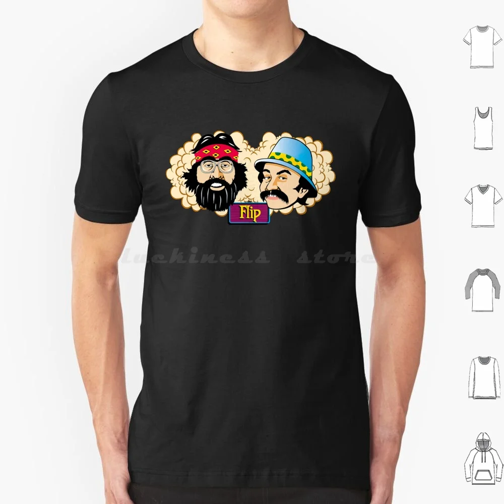 Flip-Cheech And Chong T Shirt Cotton Men Women DIY Print Cheech Chong High Joint Weed Stoner Pot Funny Hippe Smoke Character