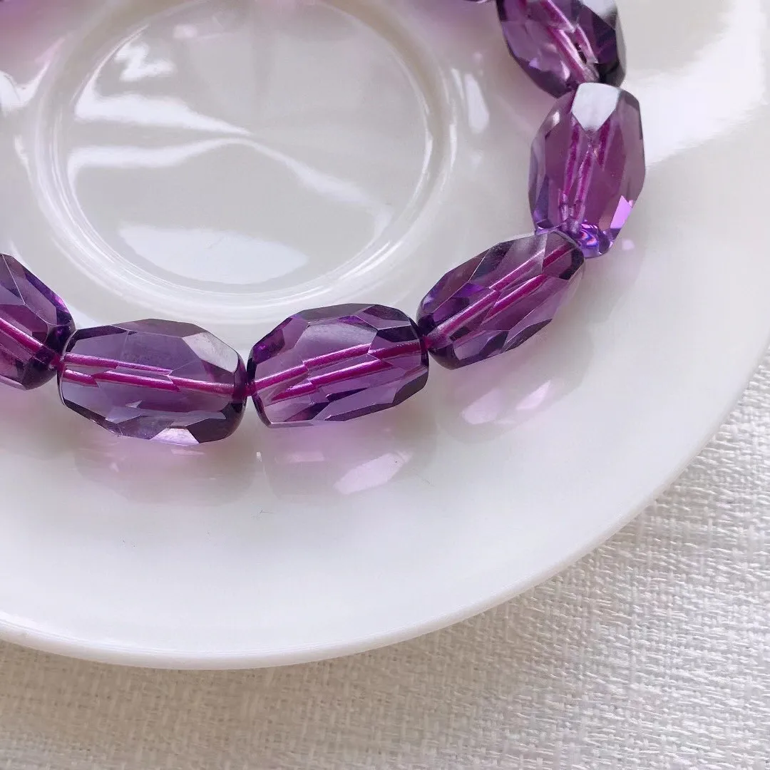 Top Natural Purple Amethyst Bracelet Jewelry For Women Lady Man Reiki Gift Gemstone Crystal 16x10mm Beads Stone Strands AAAAA