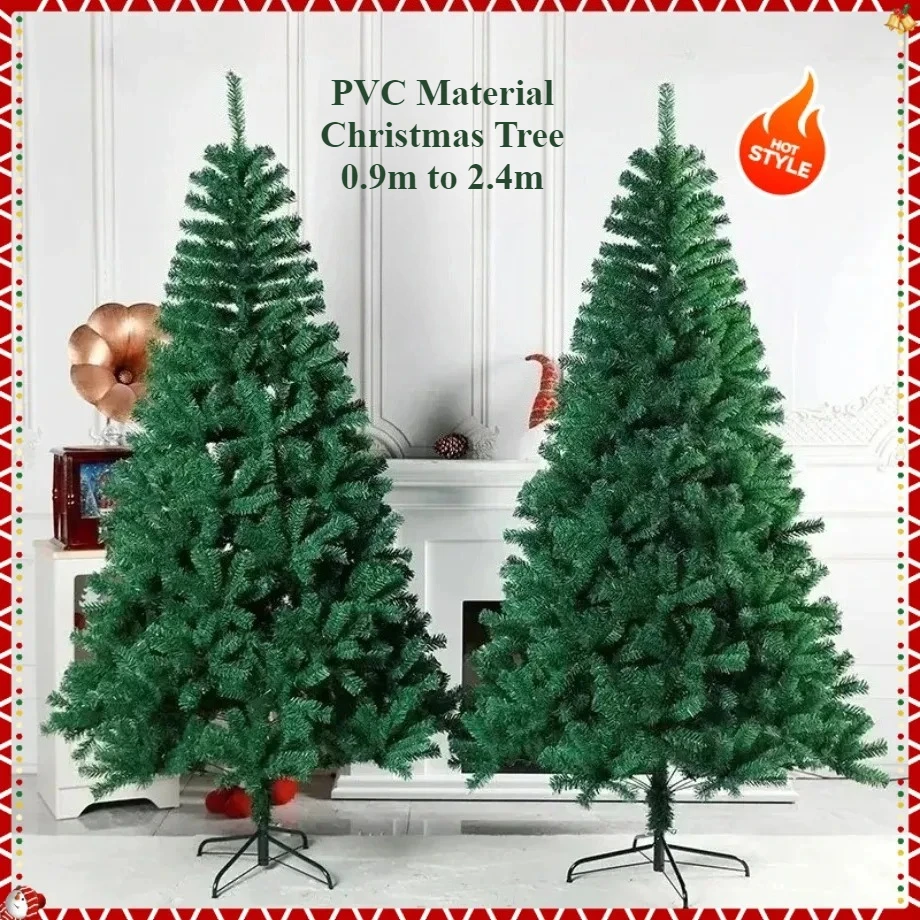 

Simulation Christmas Tree PVC Encrypted Fir Luxury Christmas Tree 0.9m to 2.4m Family Christmas Party Atmosphere Decoration