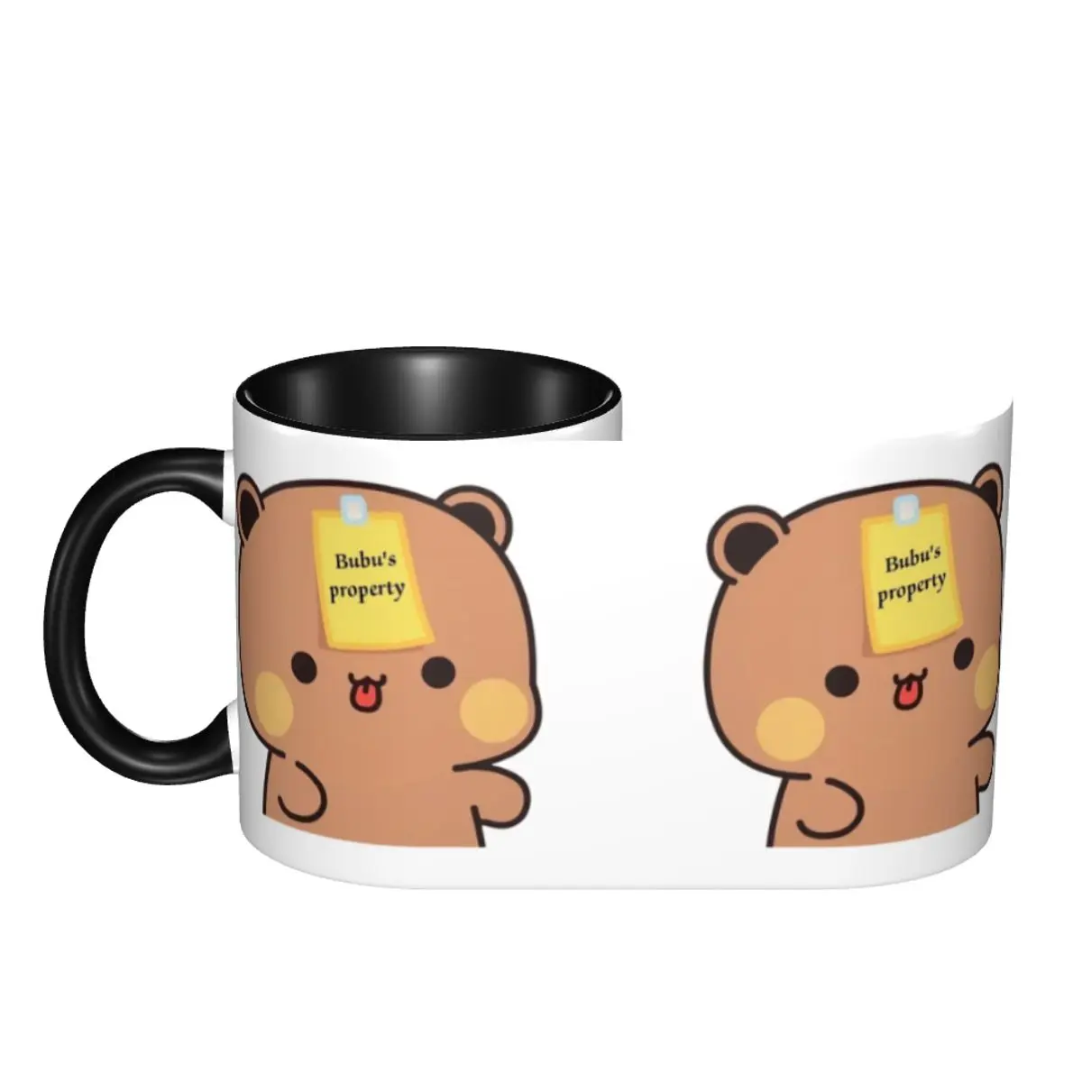 Customized Bubu Dudu Panda And Brownie Bear Couple Mugs DIY Ceramic Milk Tea Coffee Cups 3