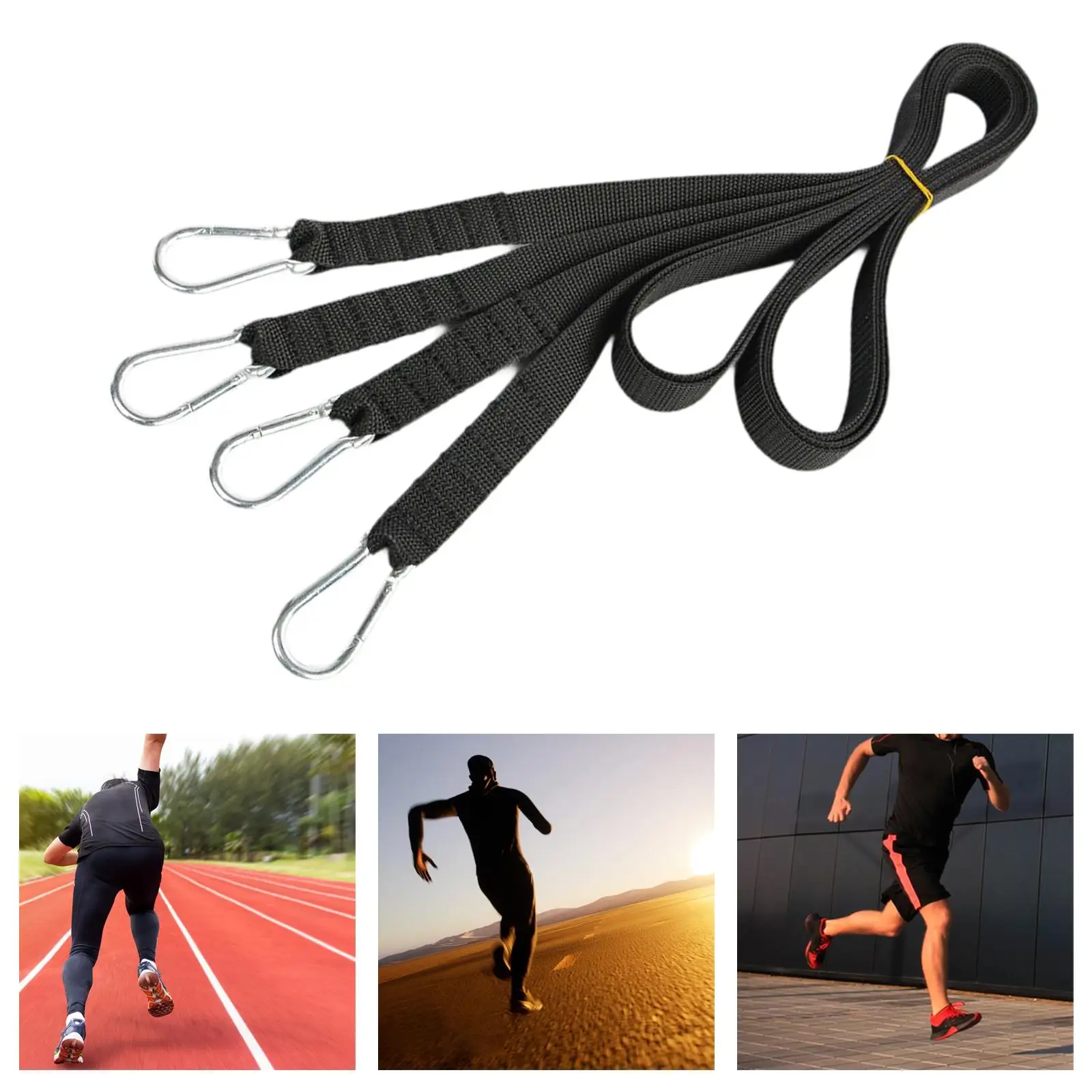 2x Sled Pull Straps Training Straps Tool Adult Sled Trainer Pull Leash Sled Pulling Straps for Leg Fitness Gym Indoor Sports