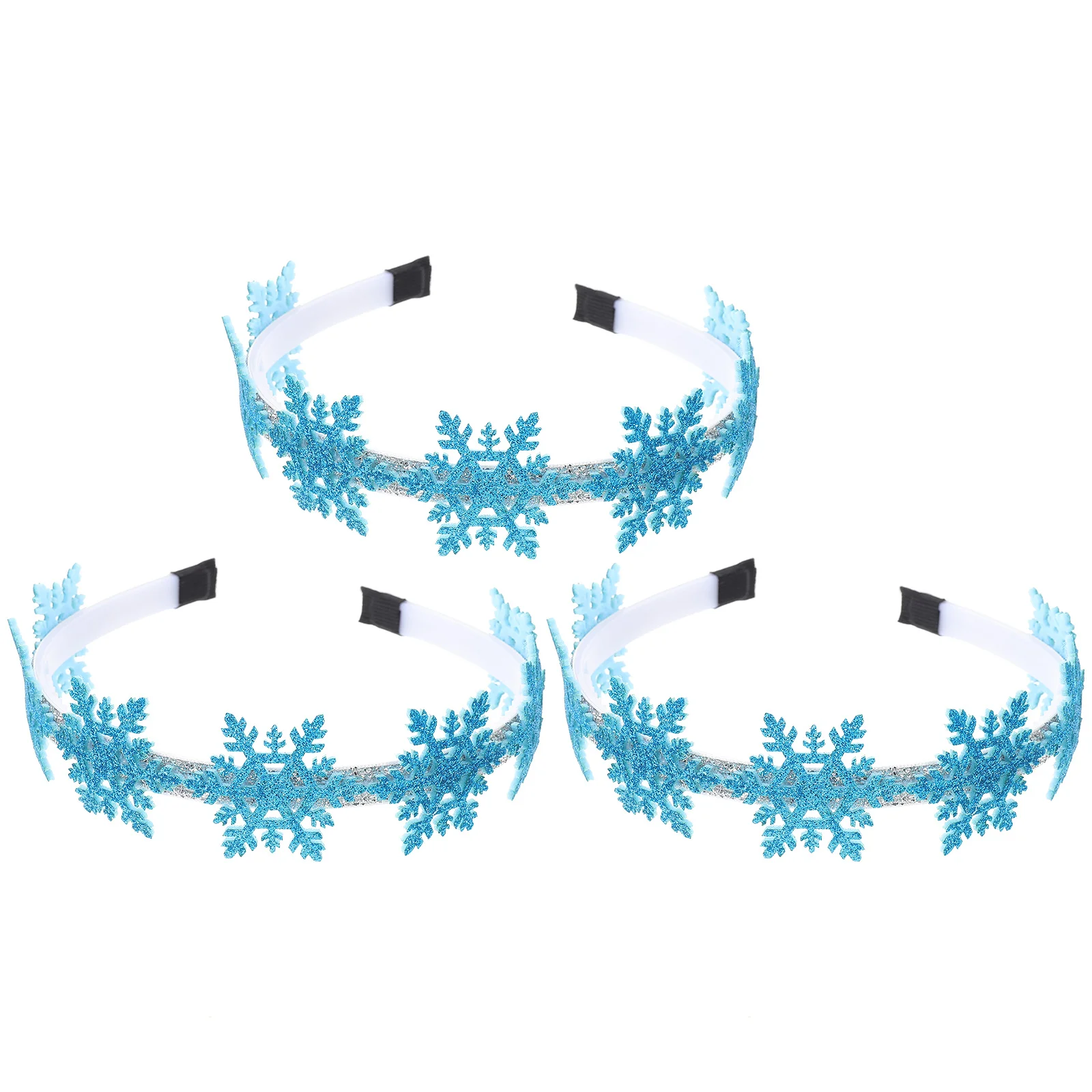 

3Pcs Xmas Snowflake Headbands Christmas Hairband Decor Adorable Festive Headdress Christmas Snowflake Headband