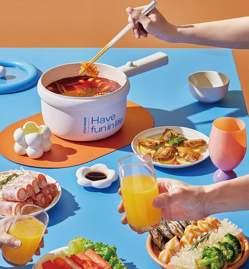 家庭用多機能電気鍋,焦げ付き防止鍋,大容量鍋,220v,3l