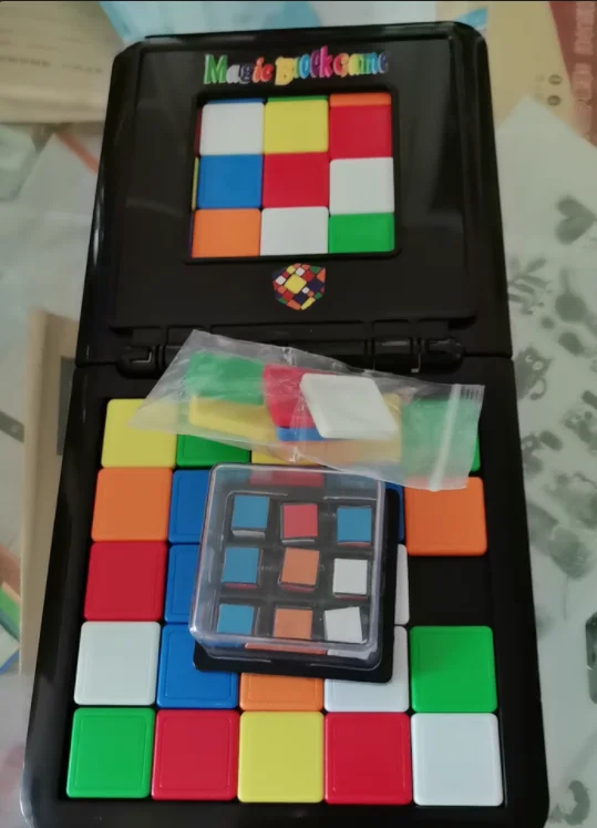 

[ Funny ] Magic cube toy Moving colorful magic cube game VS magic board family parent-child Educational slide puzzle toy gift