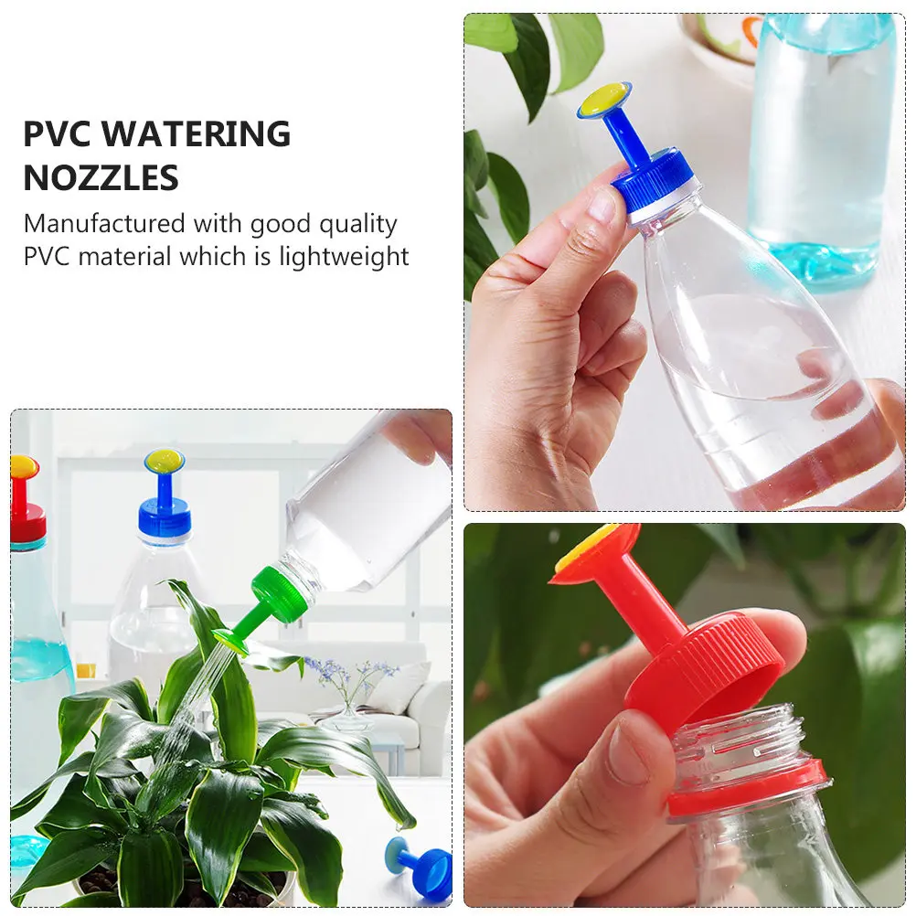 3/6/9Pcs Coke Bottle Cap Watering Nozzle Sprinkler Head Small Holes Uniform Output Reusable PVC Creative Planting Tools