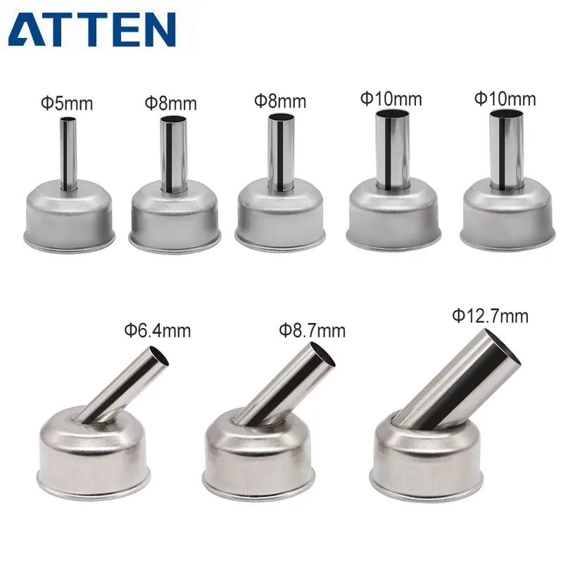 45 Graden Gebogen Gebogen Heat Gun Nozzle Mouw Voor Atten ST-862D Bga Rework Station Vervanging Tips Rechte Cycone Mond Hoofd