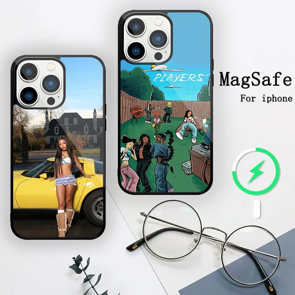 Rapper C-Coi Leray Lemon Cars Phone Case For iPhone 11 12 13 14 15 Mini Pro XS Max X S Plus XR Magnetic Attraction Shell