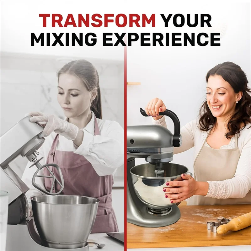 ABUS-For Kitchenaid خلاط برأس مائل - ملحق خلاط بمقبض مريح - مرفق خلاط سهل الإمساك