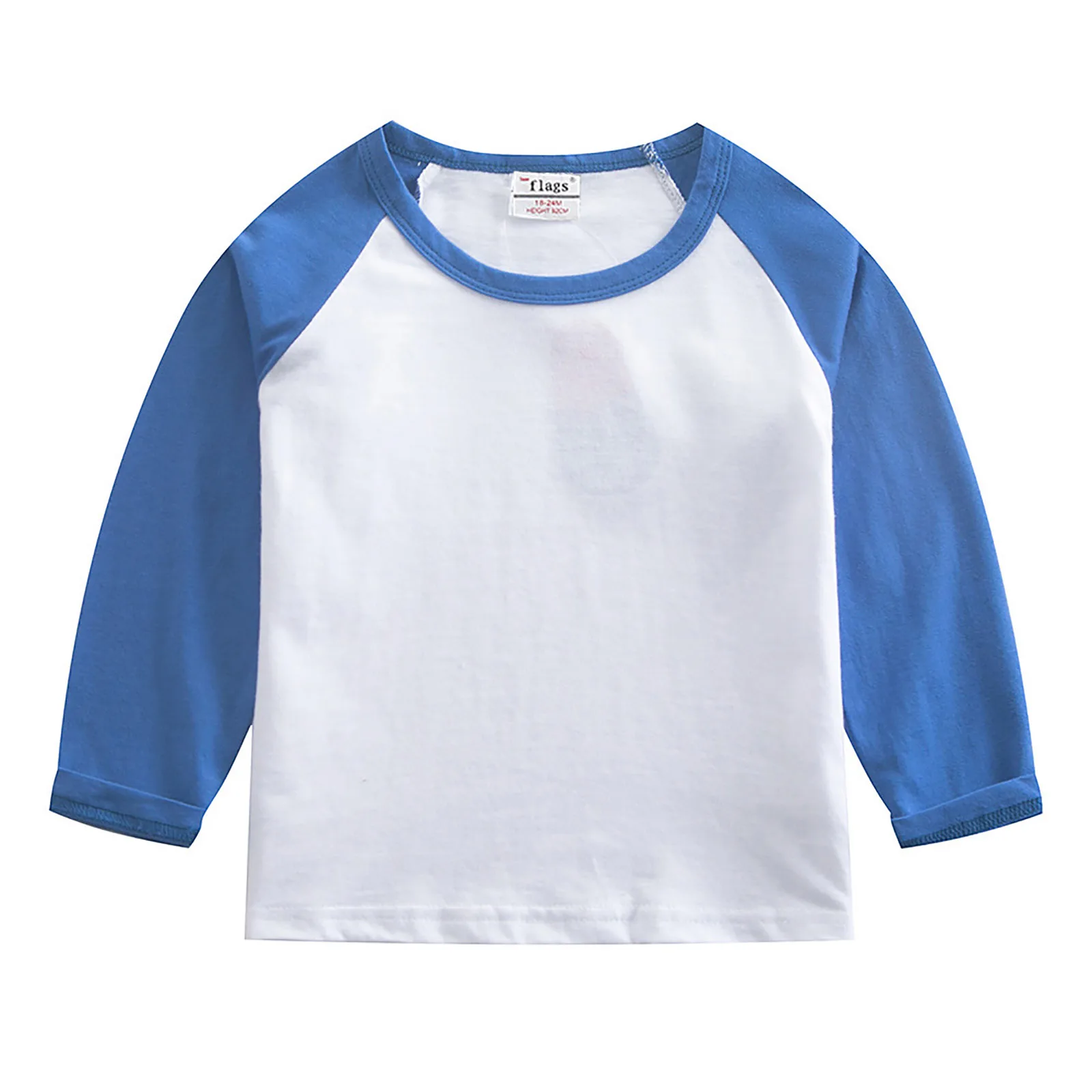 

Toddler Girl Undershirts Girls Long Sleeved Tops Comfortable Soft Fashionable Color Blocked Casual Long Toddler Girl Outfit
