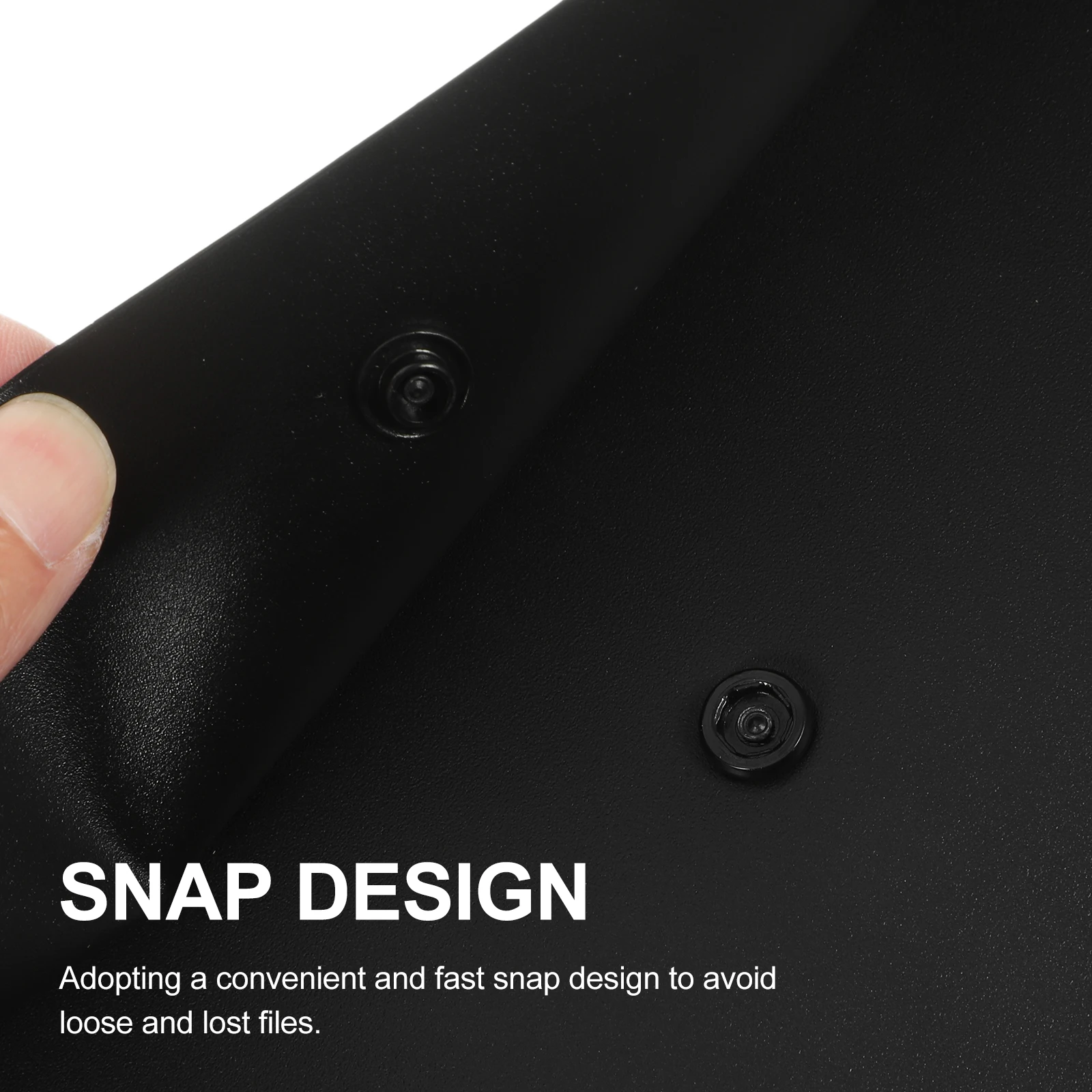 

5PCS A4 Bag Black Document Holder Thick File Pockets Office ganizer Envelopes ABS Material Card Slot Folder Pocket