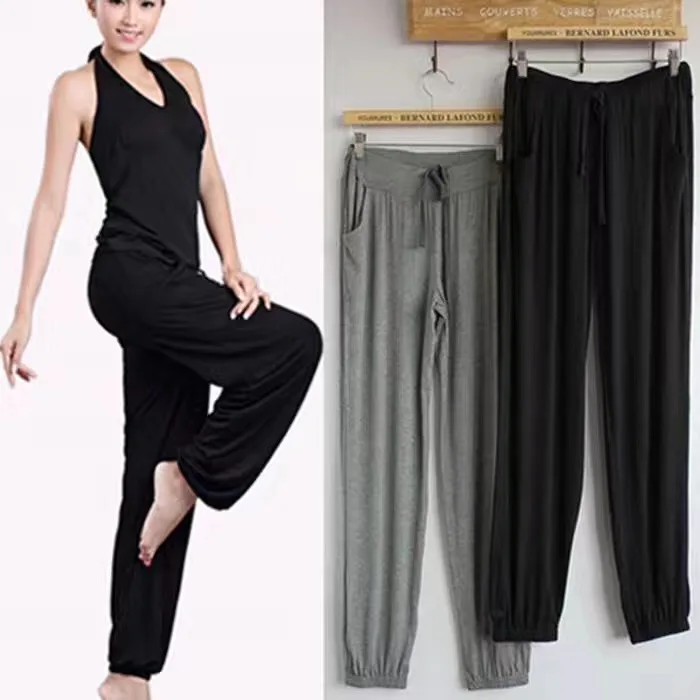 2026 New Modal plus Size Loose Pants Women's Thin Style Slimming Harlan Long Pants Yoga Casual Sports Pants High Waist