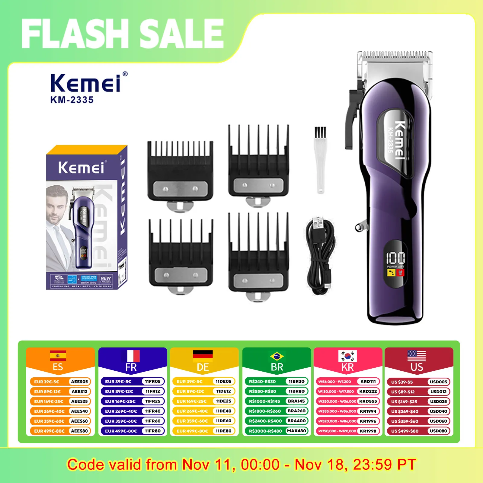 kemei trimmer Hair cutting machine hair clipper professional barber machines Barber shop trimmer for men barber accessories