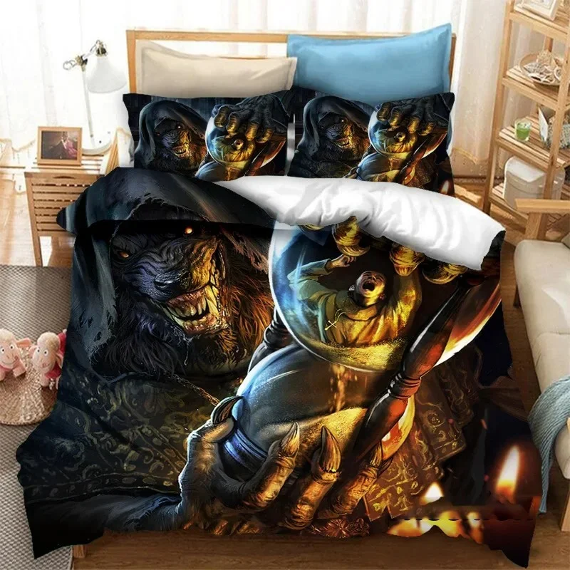 3D Print Powerwolf Bedding Set,Duvet Cover Comforter Bed Set Quilt Cover Pillowcase,King Queen Twin Size Boys Girls Adults