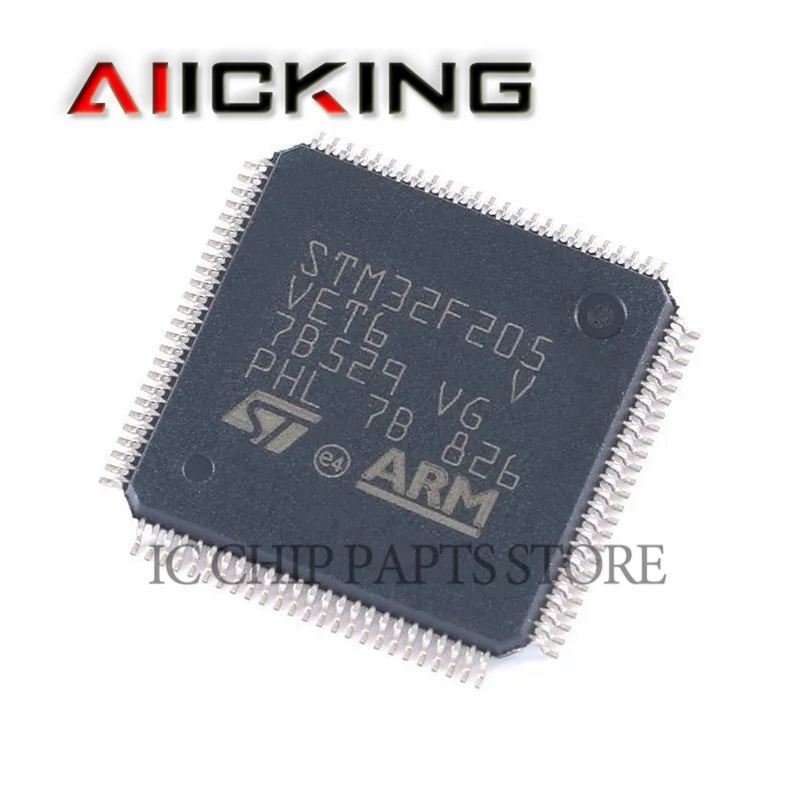 STM32F205VET6 1 قطعة LQFP-100 MCU 32 بت STM32 ARM اللحاء M3 RISC 512KB فلاش 2.5 فولت/3.3 فولت 100 دبوس LQFP صينية الأصلي في المخزون