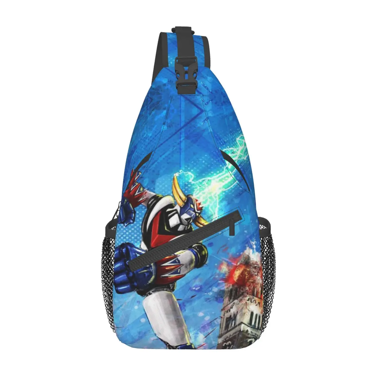 Grendizer Lucca Sling Bag Chest Crossbody Shoulder Backpack Outdoor Hiking Daypacks Mazinger Goldrake Printed Bags